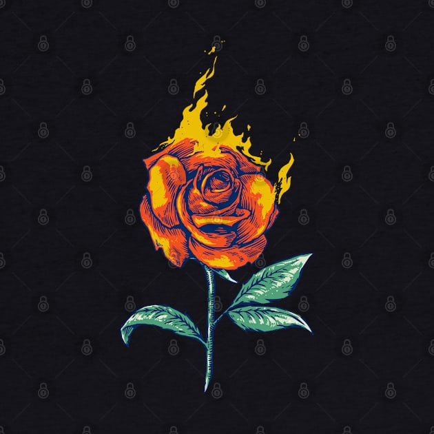 flower rose fire by Mako Design 